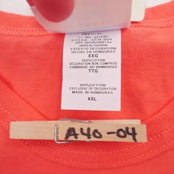 Champion Life C Logo T-shirt Men's Size 2XL 90s Orange Vintage Halloween Fall - Picture 6 of 6